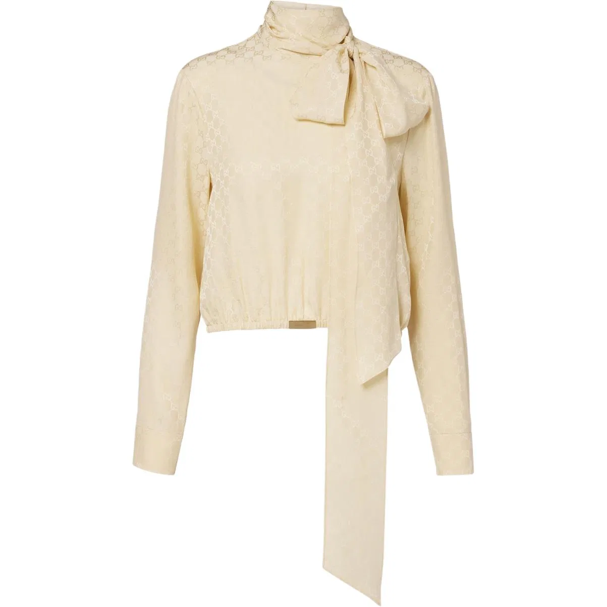 Топ GUCCI Gardenia, жаккардовый шелк, Gardenia