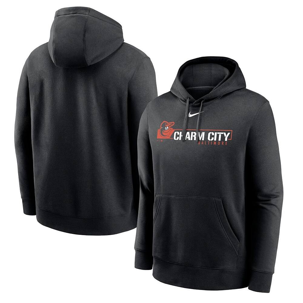 

Мужской черный пуловер с капюшоном Nike Baltimore Orioles Local Club, цвет Orl Black