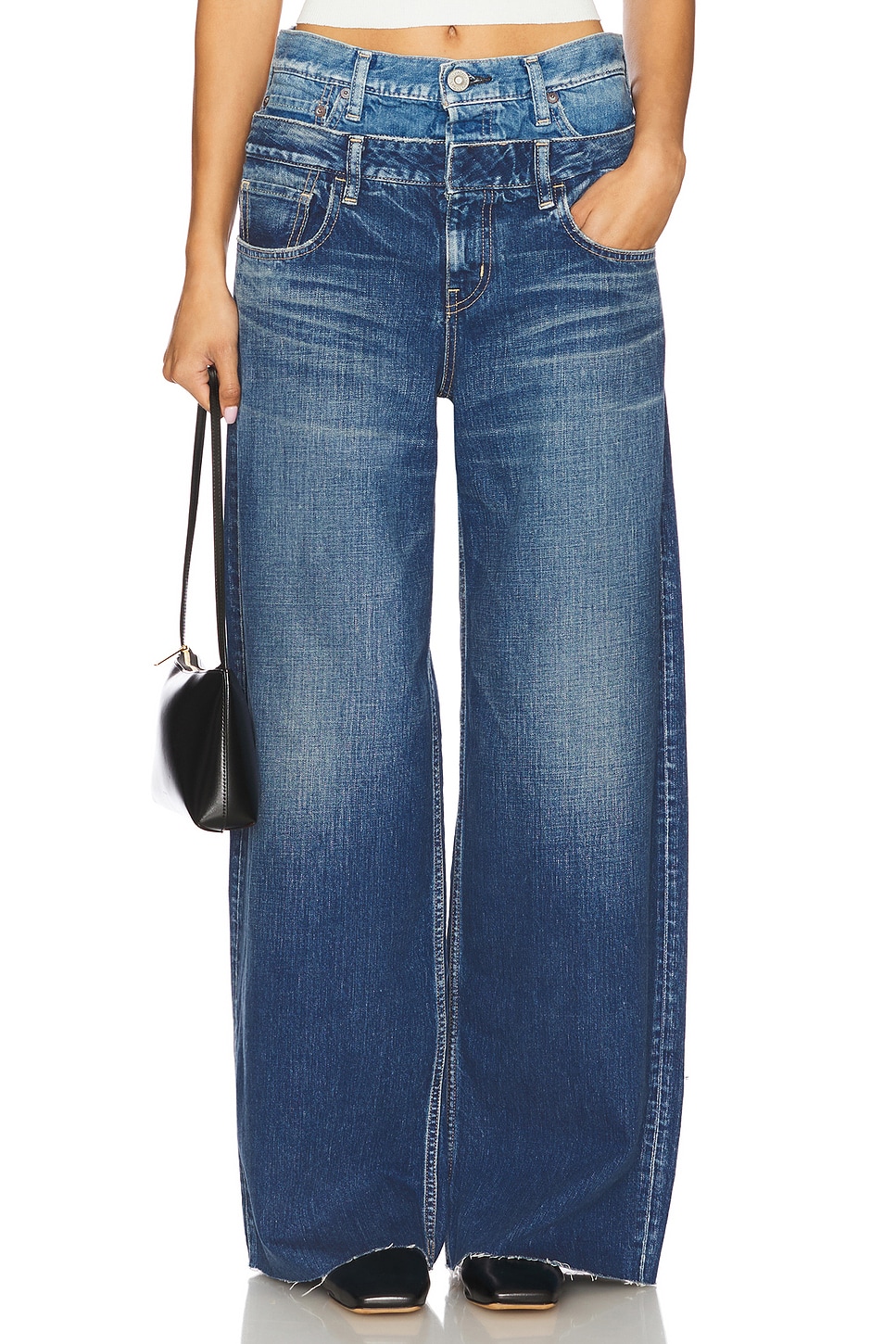 

Брюки с двойным ремнем Bogota Moussy Vintage, blue