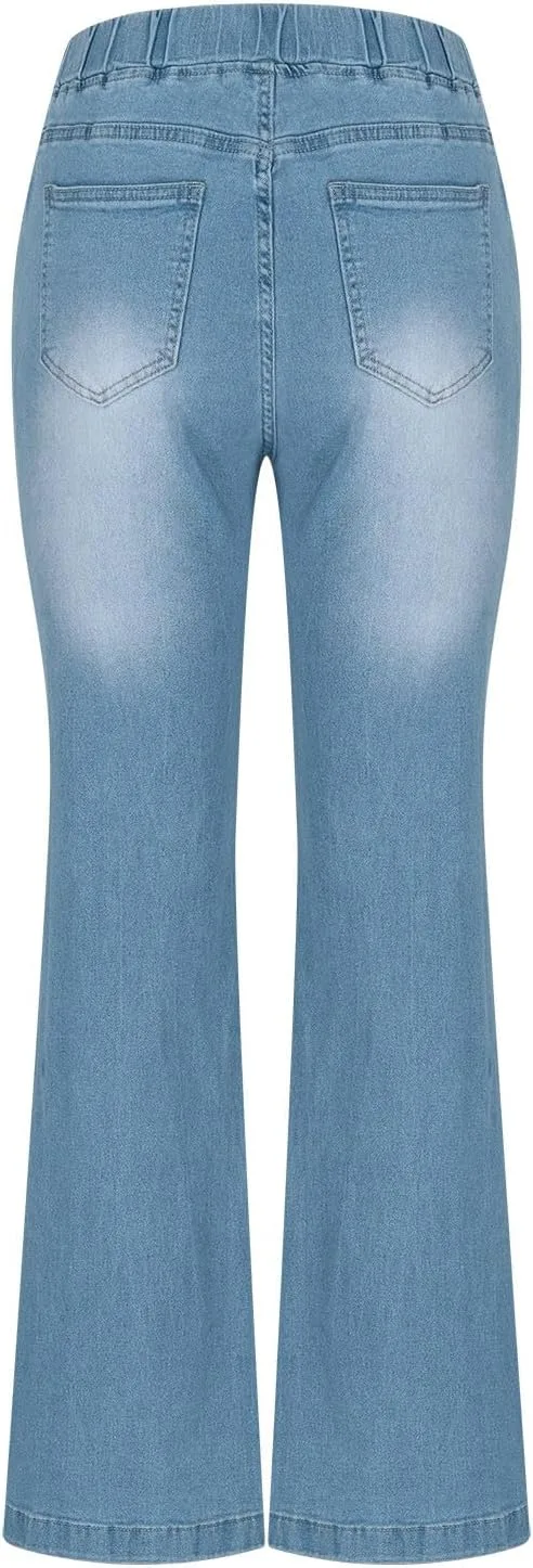 Женские джинсы High Waisted Flare Bell Bottom — фото 3