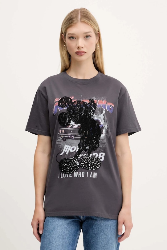 

Футболка хлопковая MICKEY LACE Desigual, серый
