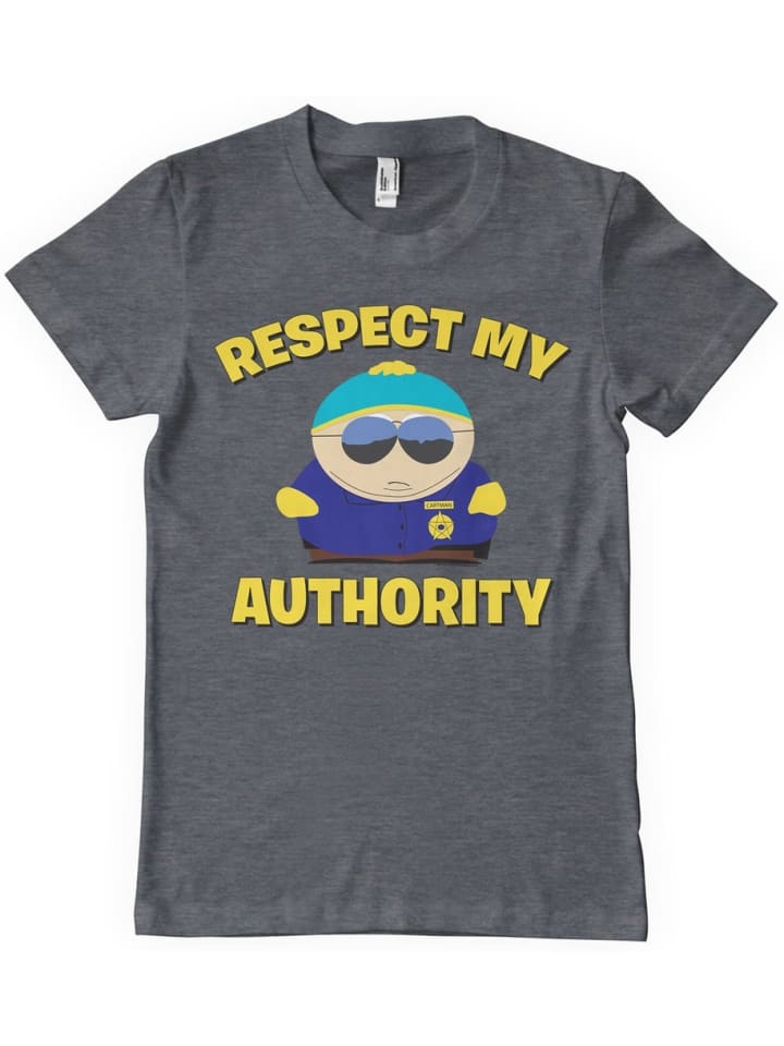 

Футболка Respect My Authority T-Shirt серого цвета South Park, Серый, Футболка Respect My Authority T-Shirt серого цвета South Park