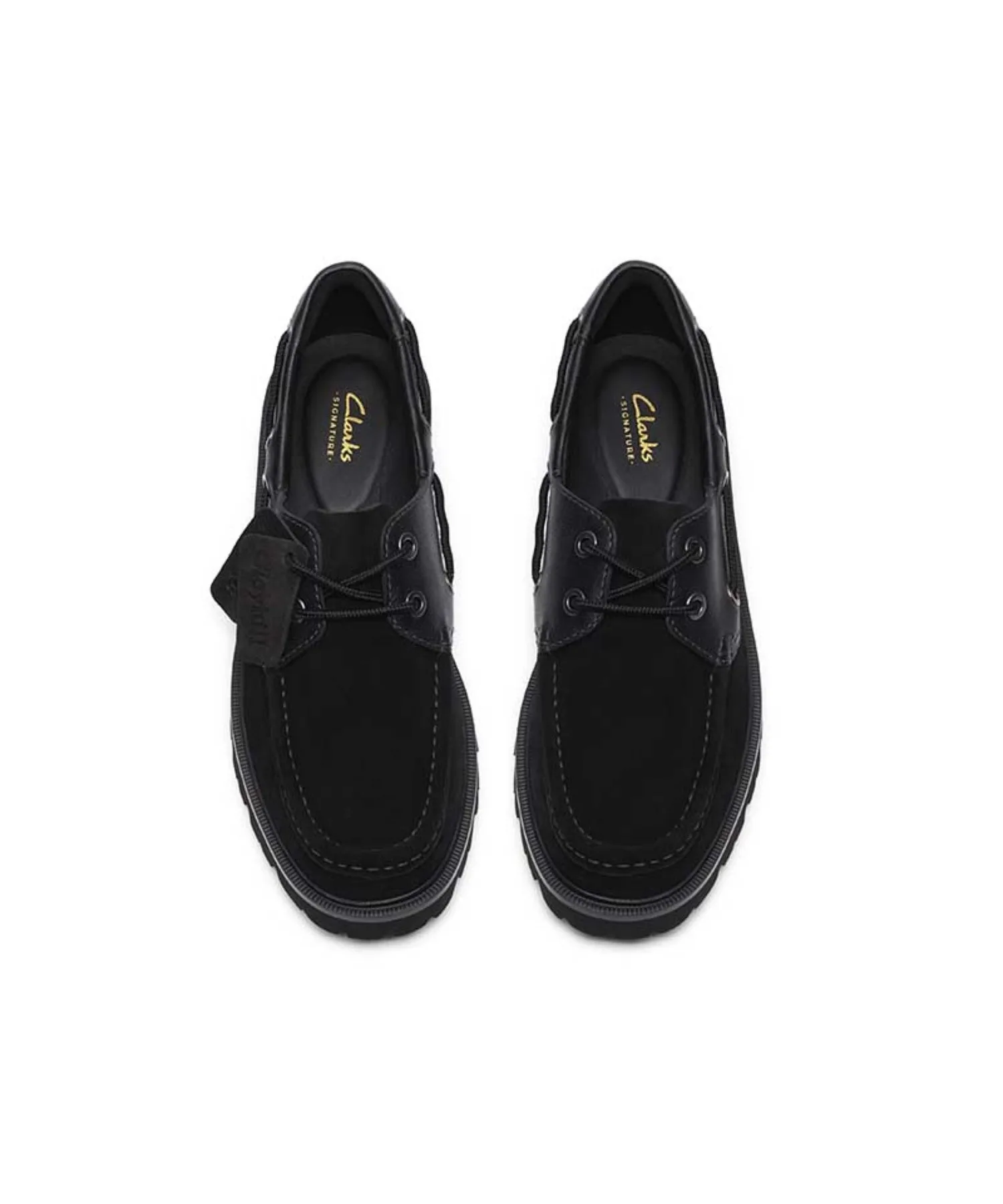 Мужские мокасины из натуральной кожи Cleyhill Boat Clarks коричневые — фото 3