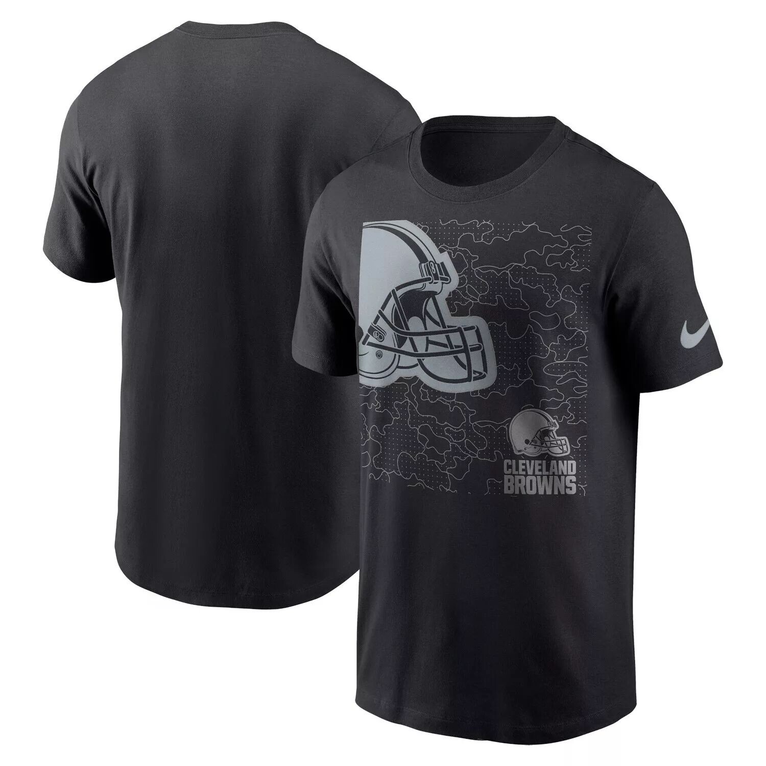 

Мужская черная футболка Nike Cleveland Browns RFLCTV, Черный, Мужская черная футболка Nike Cleveland Browns RFLCTV