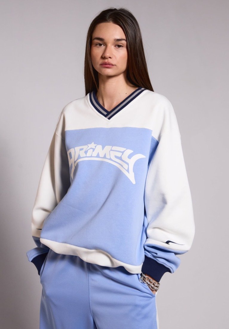 

Толстовка INFAMOUS DEEPER V NECK Grimey, светло-голубой