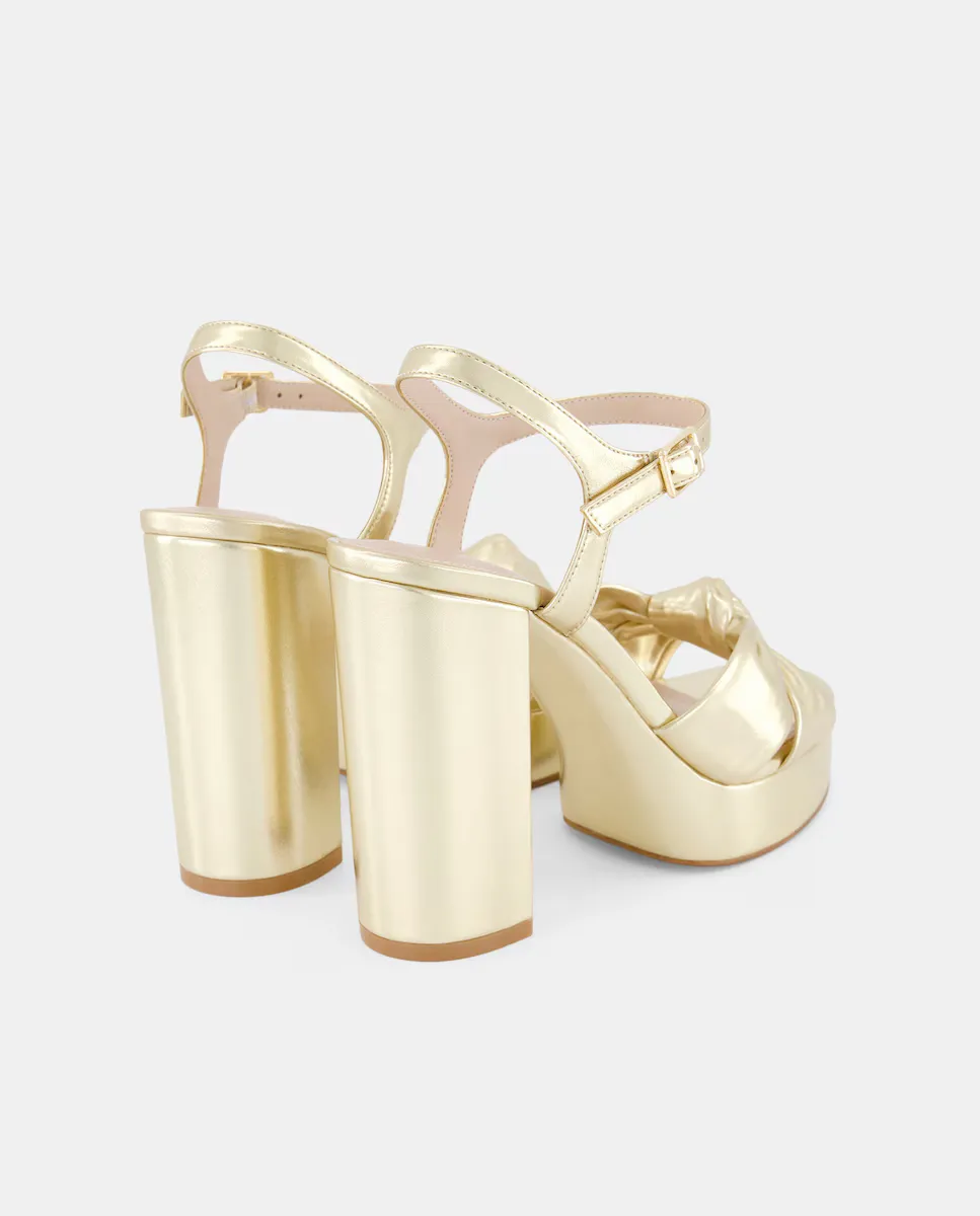 Женские босоножки на платформе и каблуке Tintoretto, цвет 391 Oro viejo — фото 3