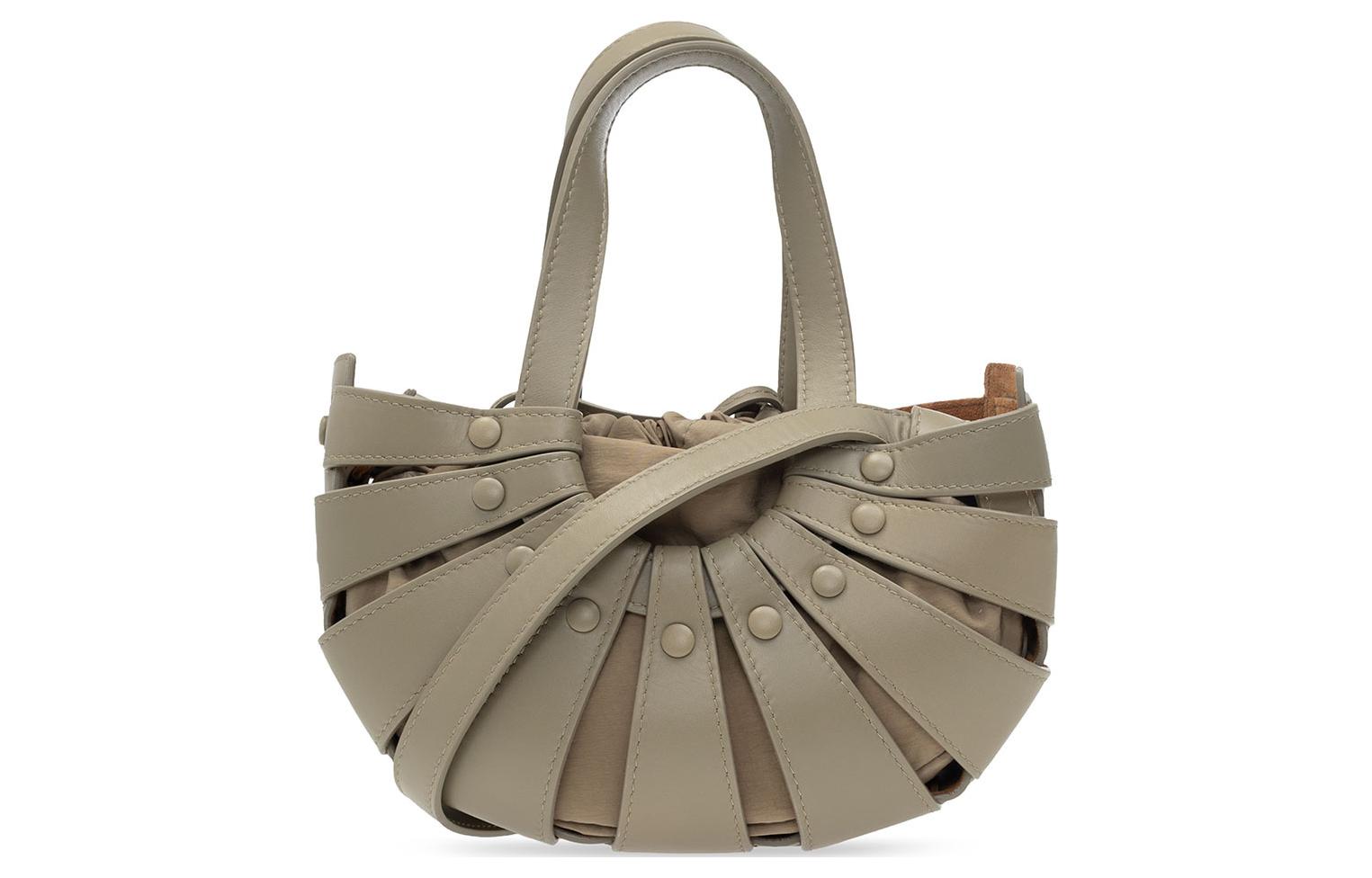 

Bottega Veneta Хлопковая сумка через плечо с кожаной вставкой