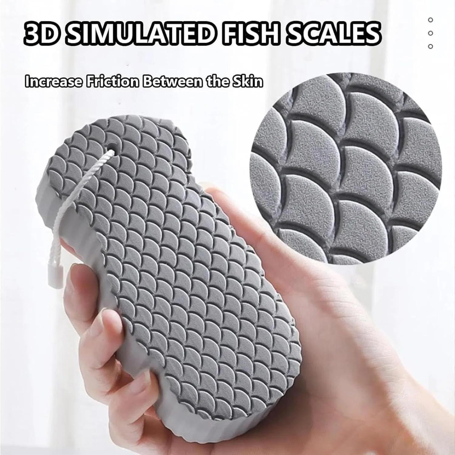 Мягкая отшелушивающая губка для тела Magic Exfoliating Bath Sponge 3D Aderpmin, Pack Of 4. — фото 2