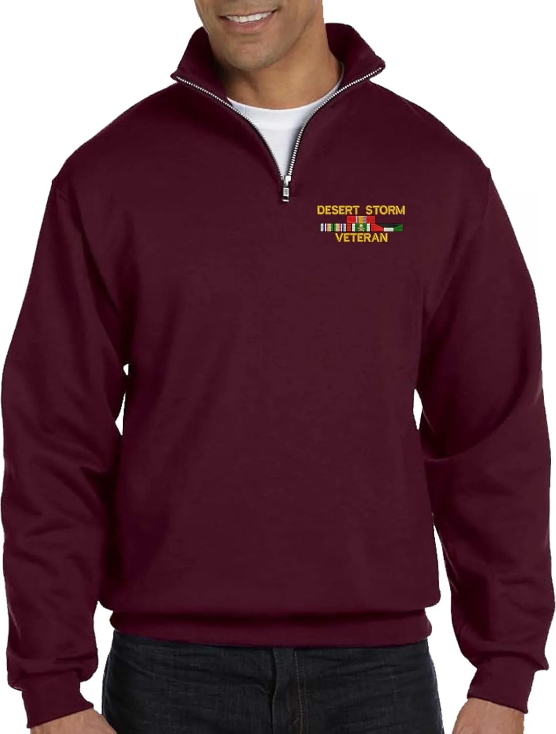 

Пуловер Quarter-Zip MilitaryBest Desert Storm Veteran с 4 нашивками