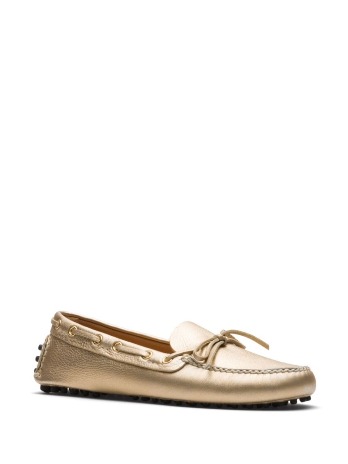 Car Shoe мокасины из зернистой кожи, золотистый — фото 2