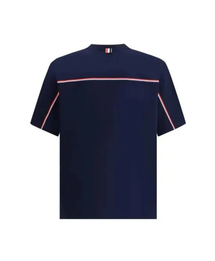 

Синяя футболка оверсайз, повседневный стиль. Thom Browne, синий