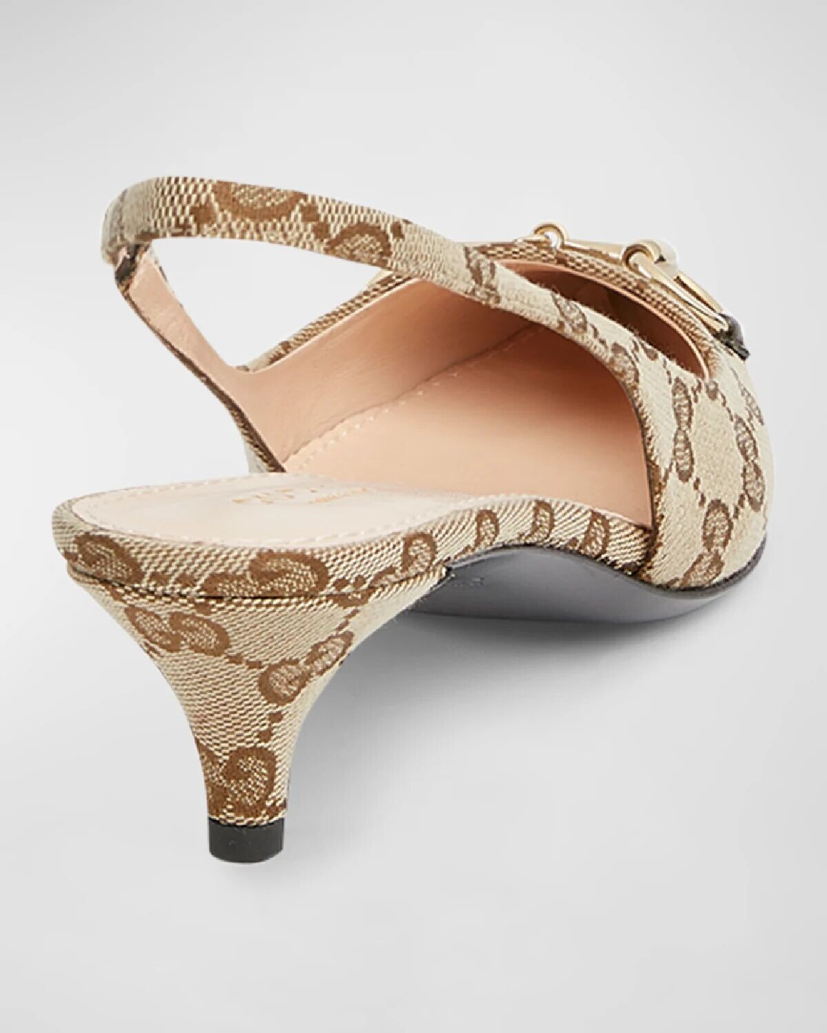Туфли-лодочки Erin с узором GG и пяткой на пятке Gucci, цвет Beige Ebony — фото 3