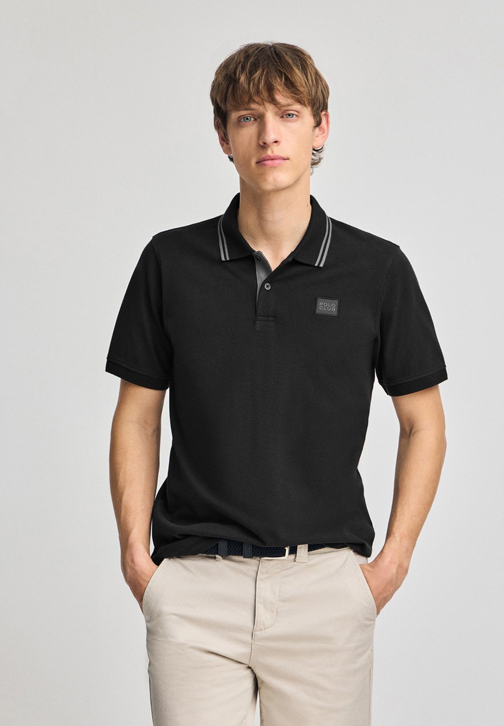 

Рубашка поло SHORT SLEEVE PATCH Polo Club, черный