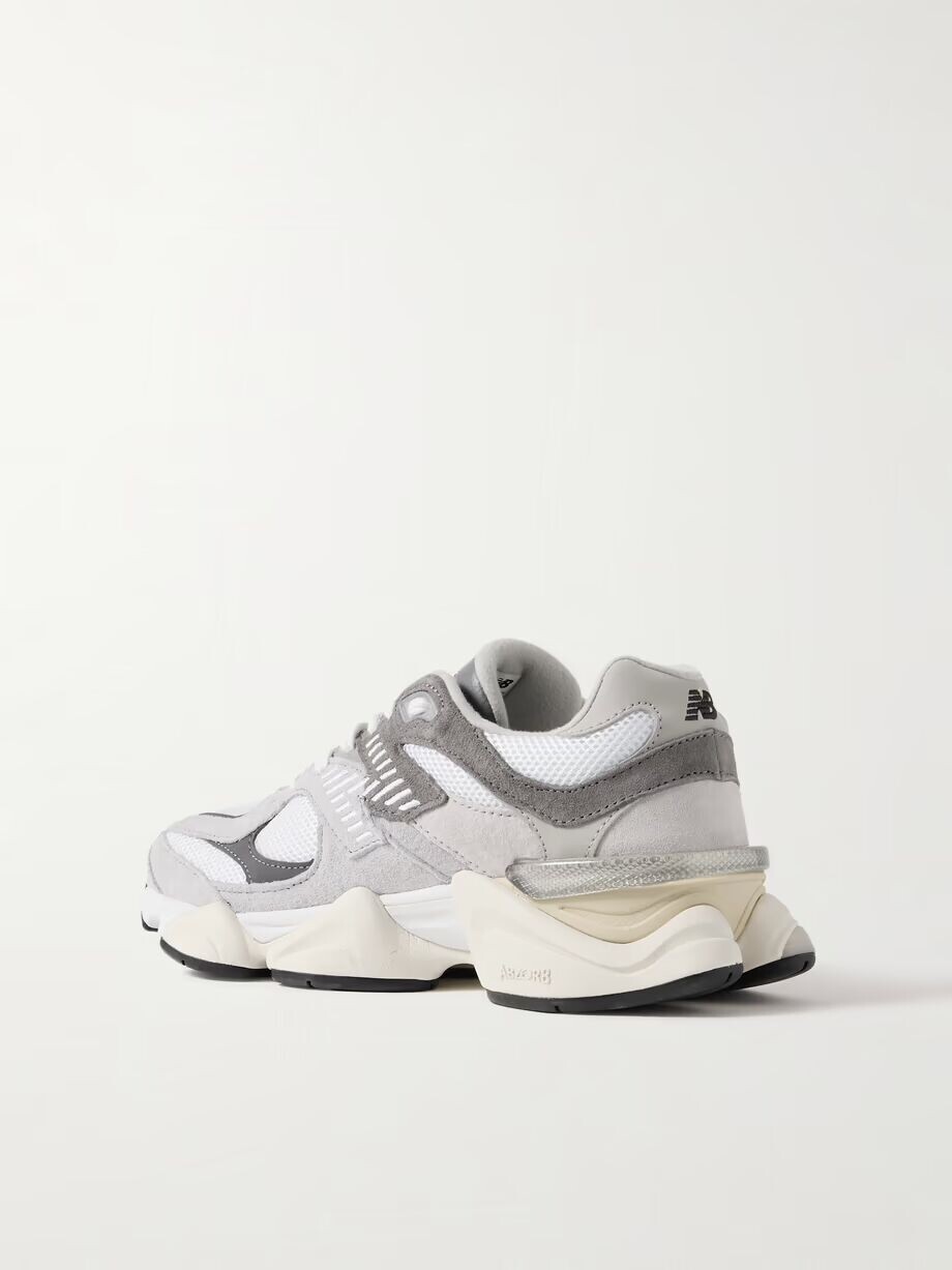 Кроссовки 9060 из замши и сетки с отделкой из нубука New Balance, серый — фото 3