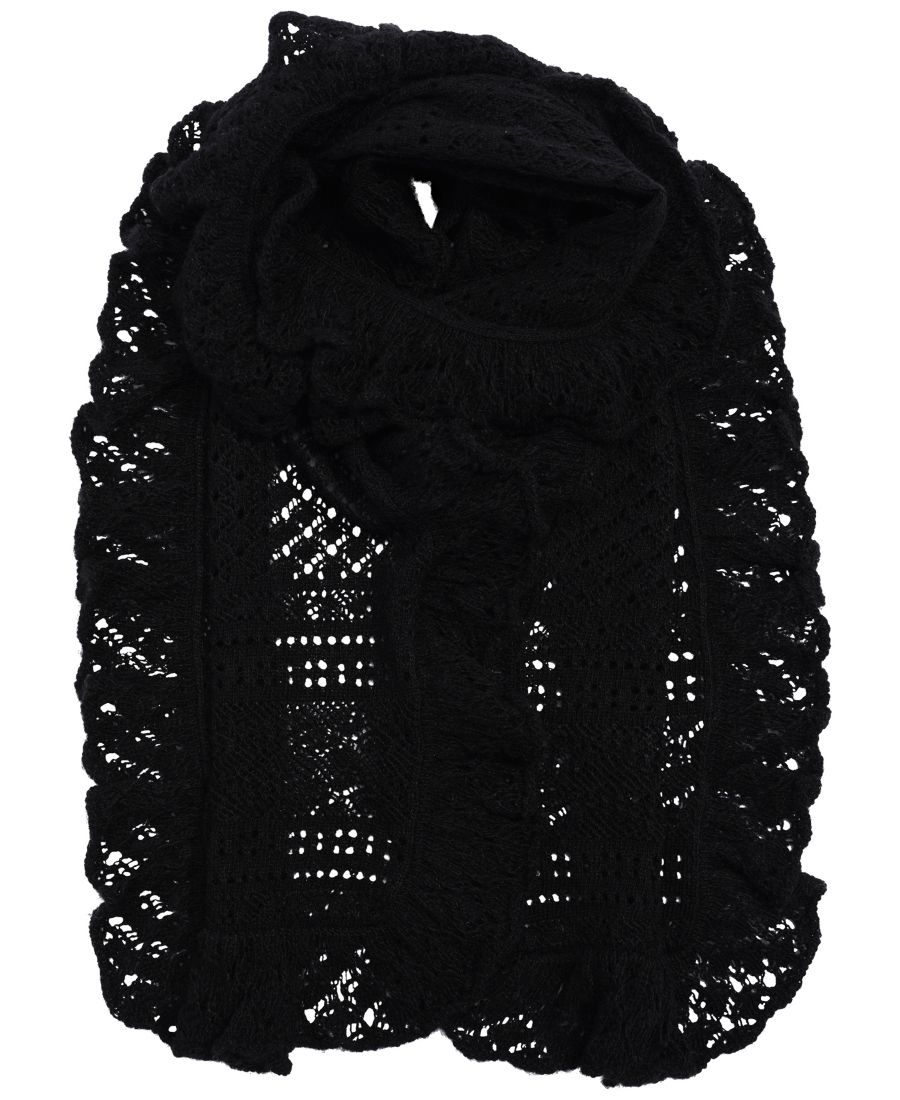 

Шарф с ажурной оборкой Lauren Ralph Lauren, Black