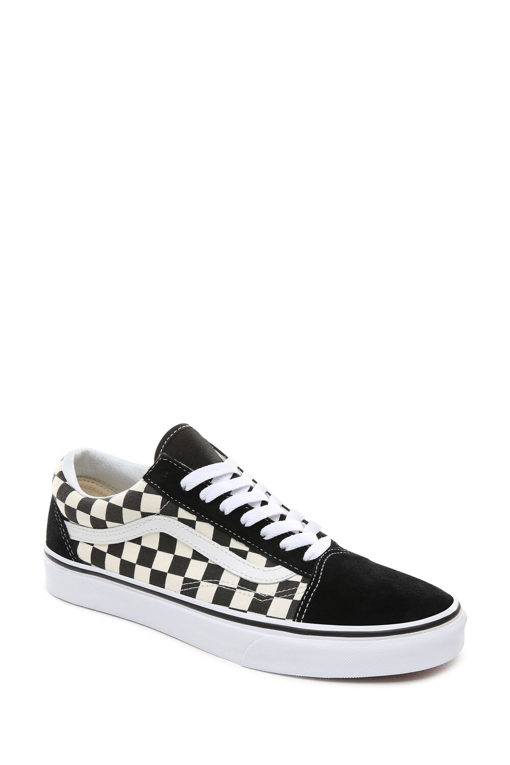 Женские кроссовки в клетку старой школы Vans, черный — фото 3