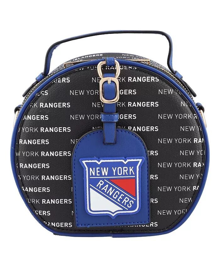 

Женская круглая сумка с повторяющимся логотипом New York Rangers Cuce, черный