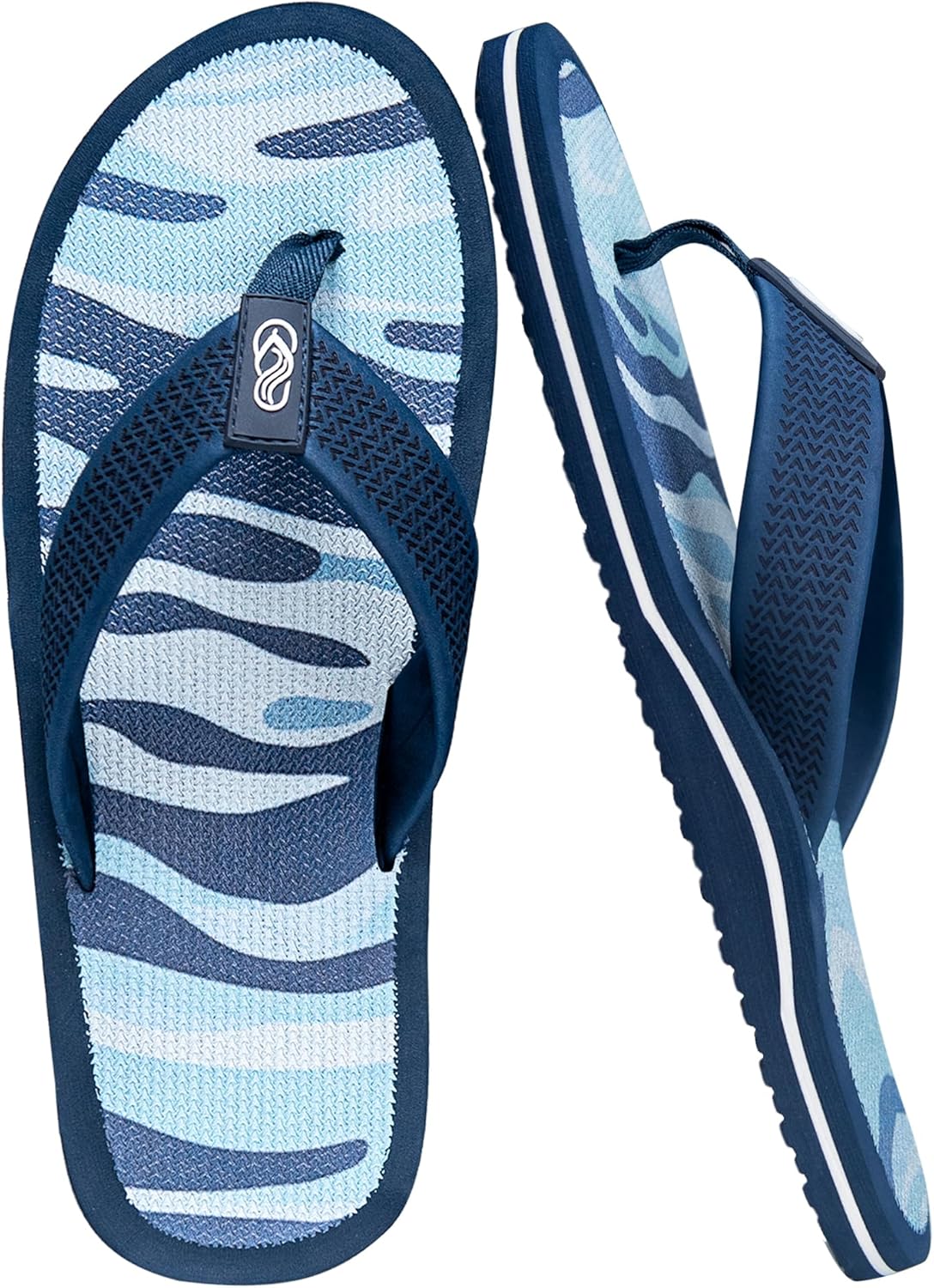 

Мужские вьетнамки и сандалии Elvora с поддержкой свода стопы- противоскользящая текстурированная подошва, водонепроницаемые, для пляжа, голубой