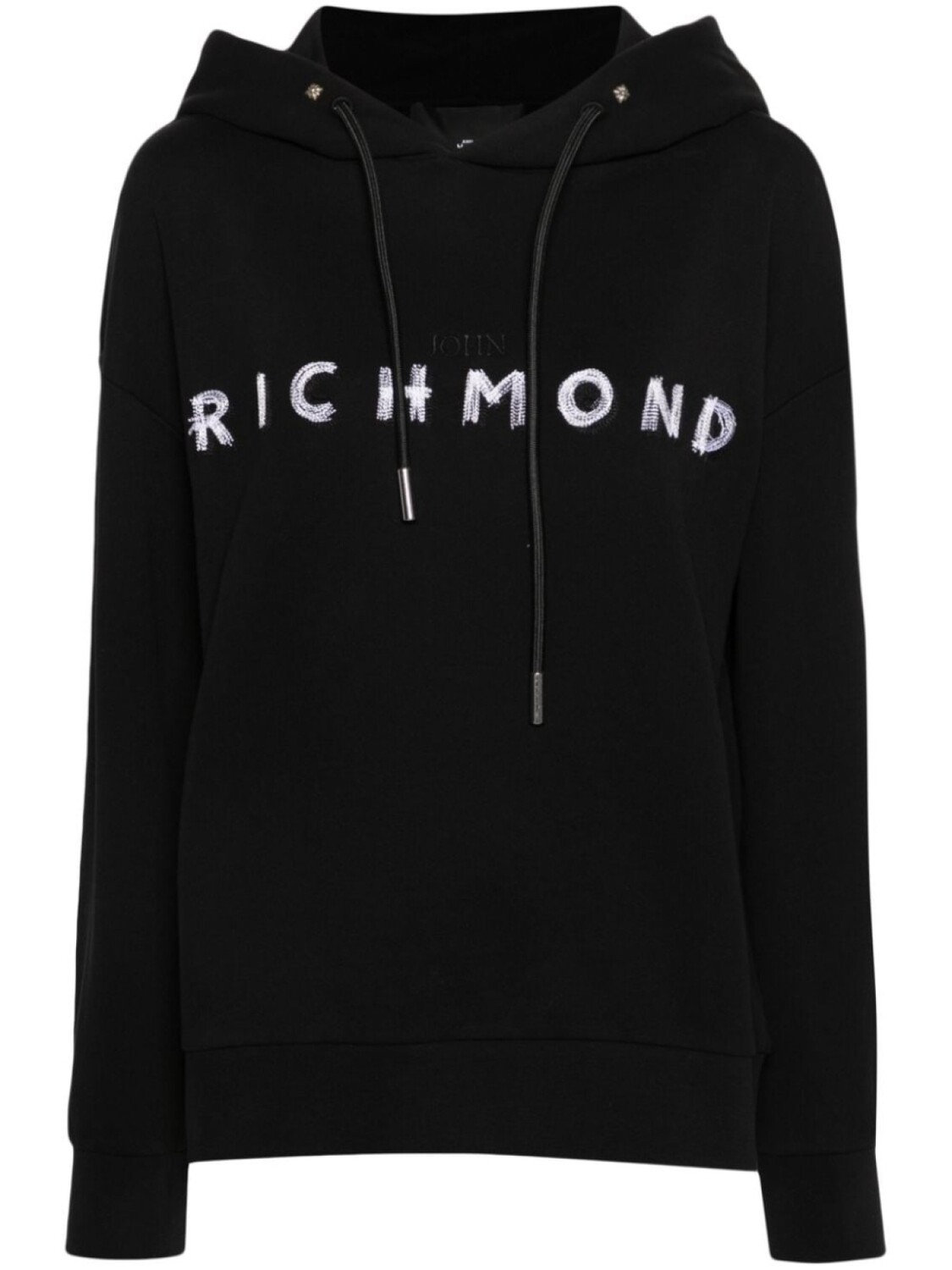 

John Richmond худи с вышитым логотипом, черный