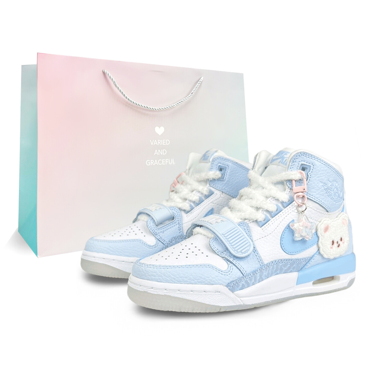 

Кроссовки JORDAN Legacy 312 Kids' Basketball Shoes Grade School, светло-голубой