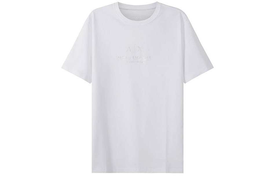 

Футболка мужская белая серебристая ARMANI EXCHANGE