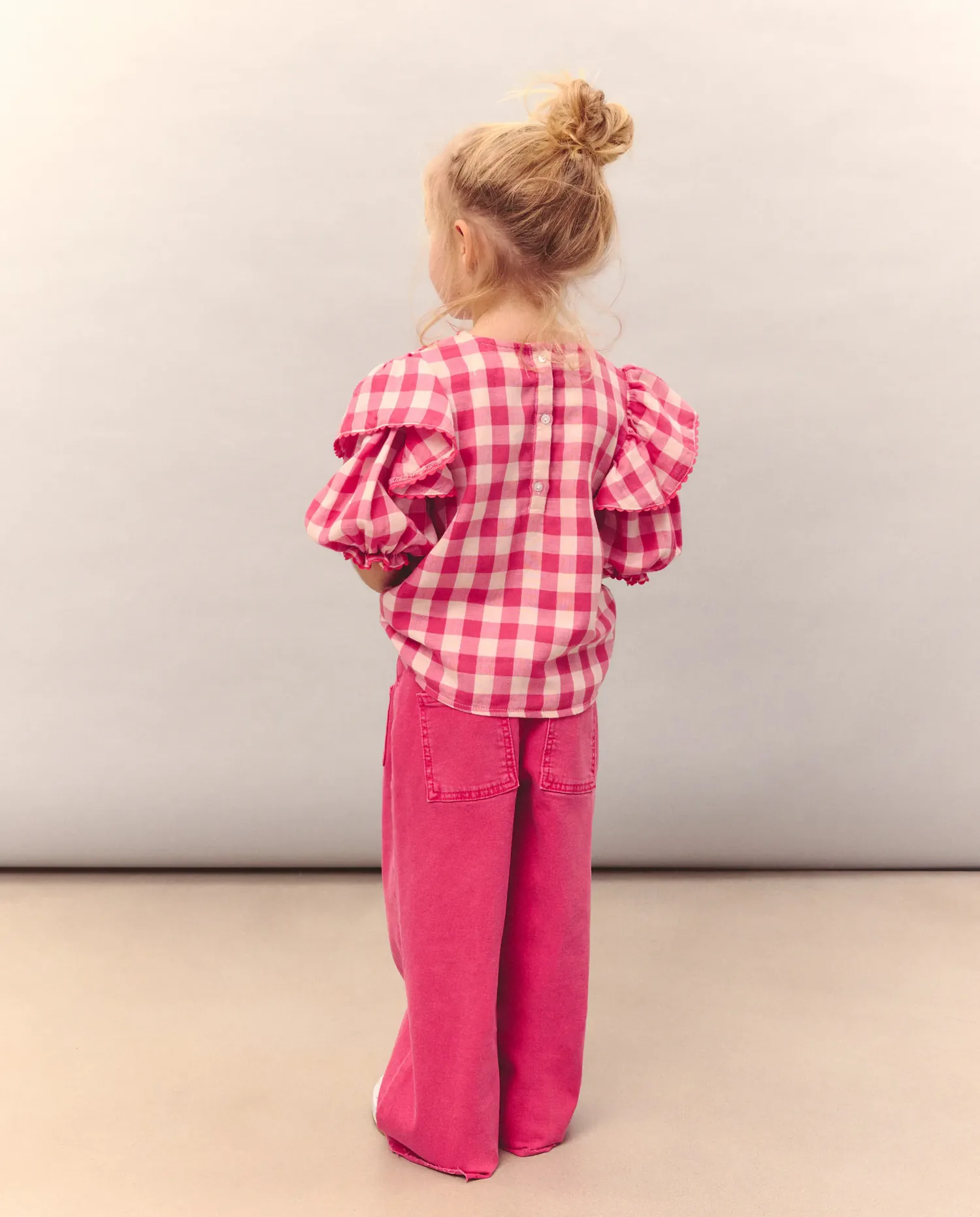 Детские брюки из саржи широкие Kids El Corte Inglés, темно-розовый — фото 3