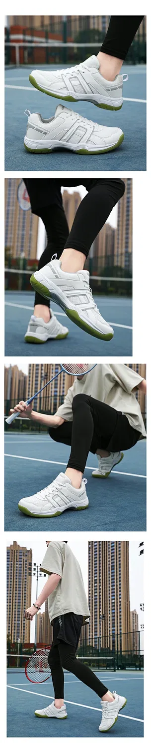 Унисекс кроссовки для бадминтона и спорта, White/Gray — фото 3