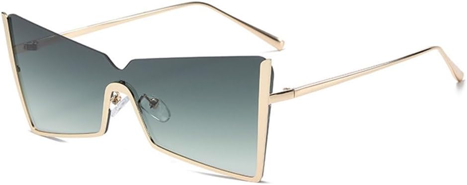 

Цельная полуободковая оправа для женских солнцезащитных очков, металлическая оправа «кошачий глаз», модные очки для подиума, декоративные очки с защитой от УФ-излучения UV400 MTZJH, 7