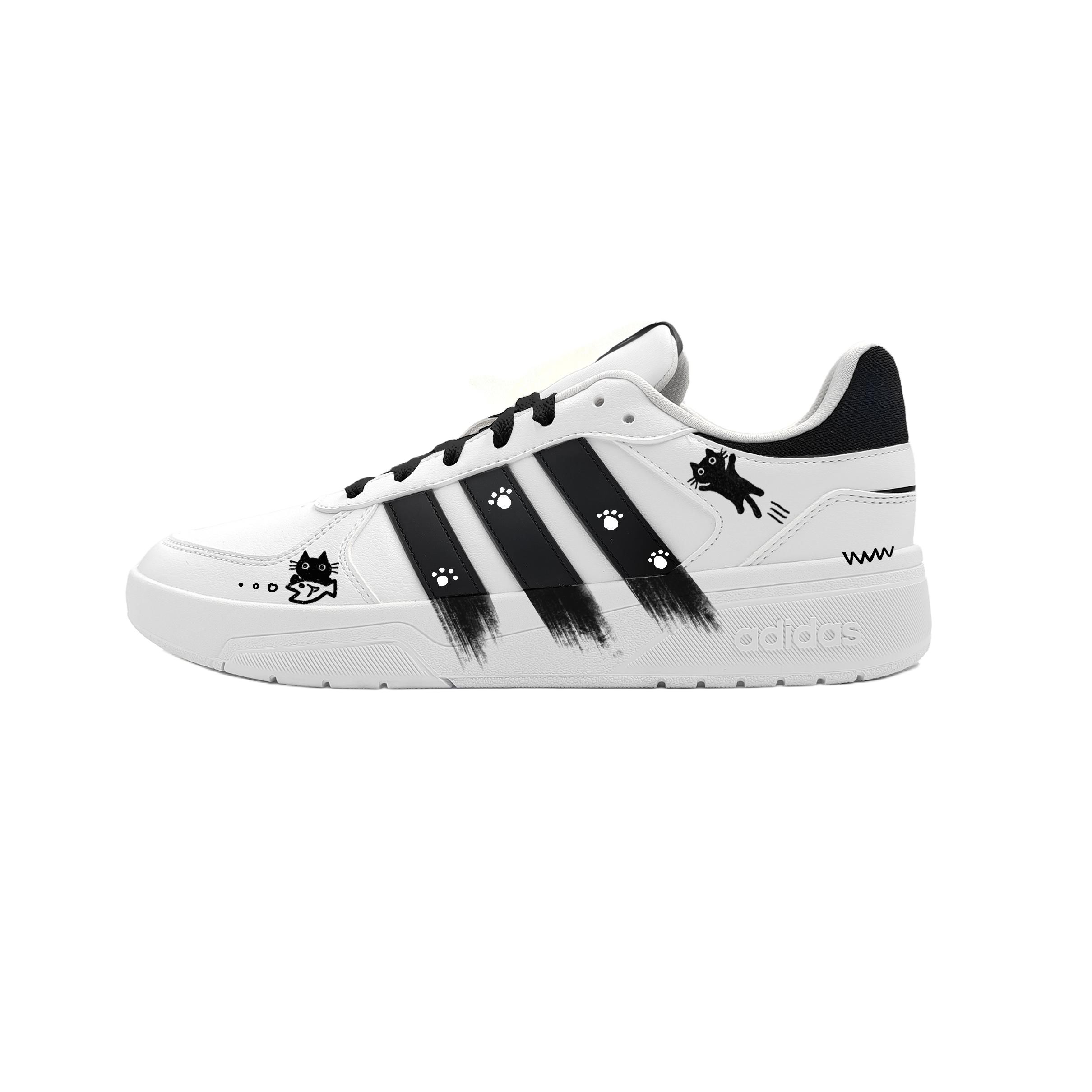 

Adidas Neo Мужские легкие низкие скейтбордные кроссовки Courtbeat Classic And Versatile, черный