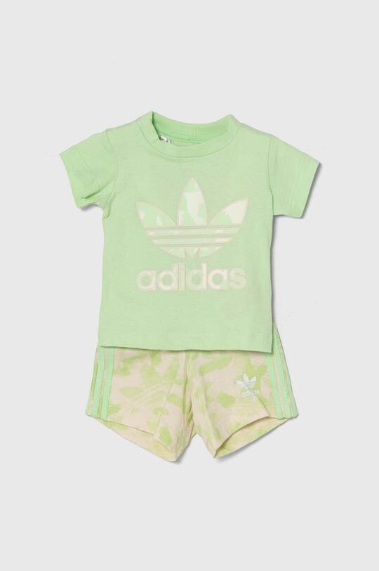 

Детский хлопковый комплект adidas Originals, зеленый