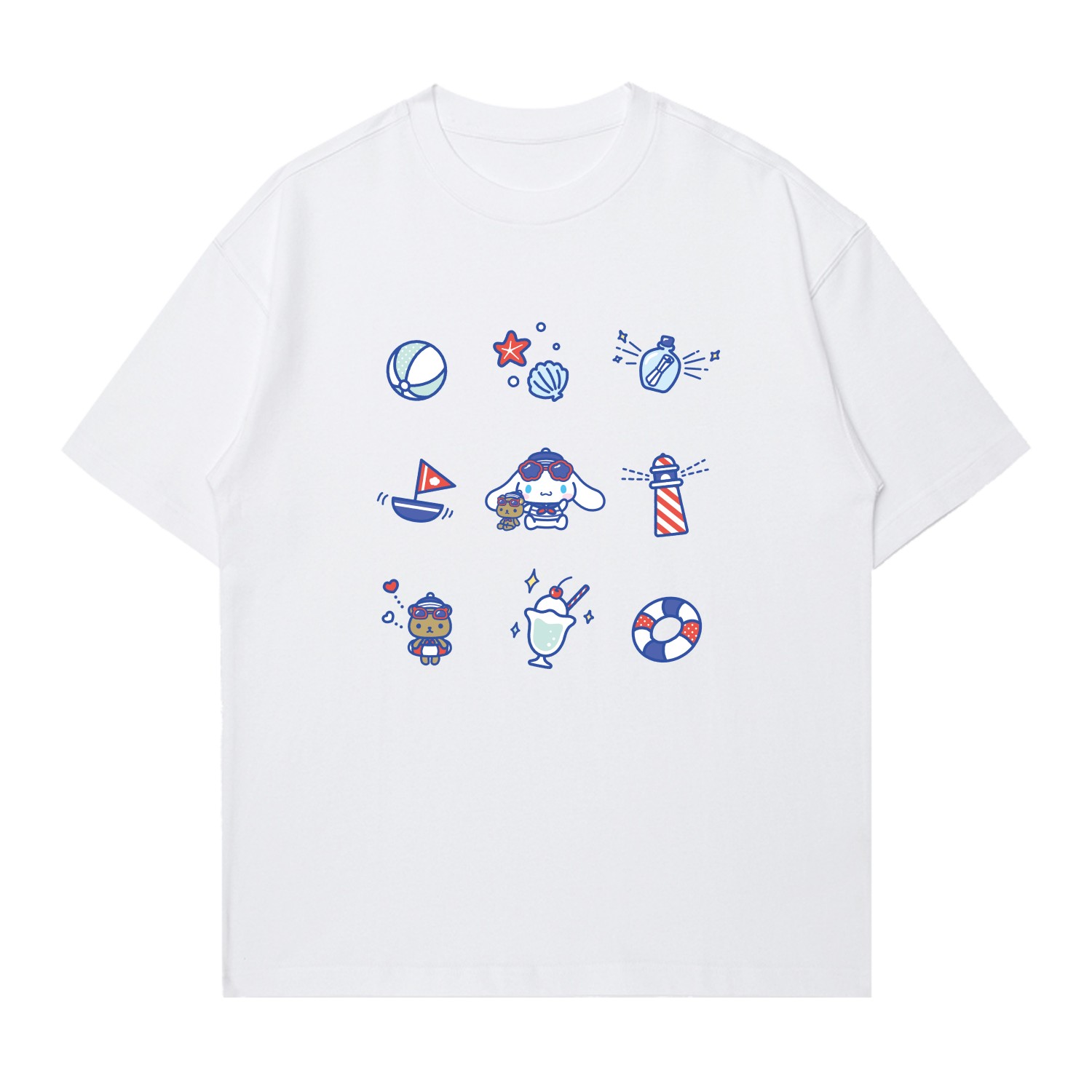 

Футболка Unisex CINNAMOROLL Yugui Dog Sanrio, белый