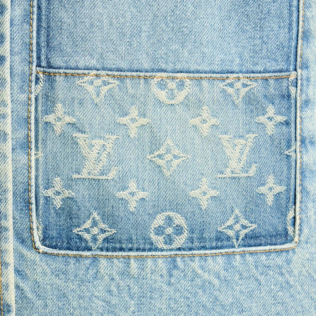 Джинсовая куртка FW26 Louis Vuitton синяя — фото 3