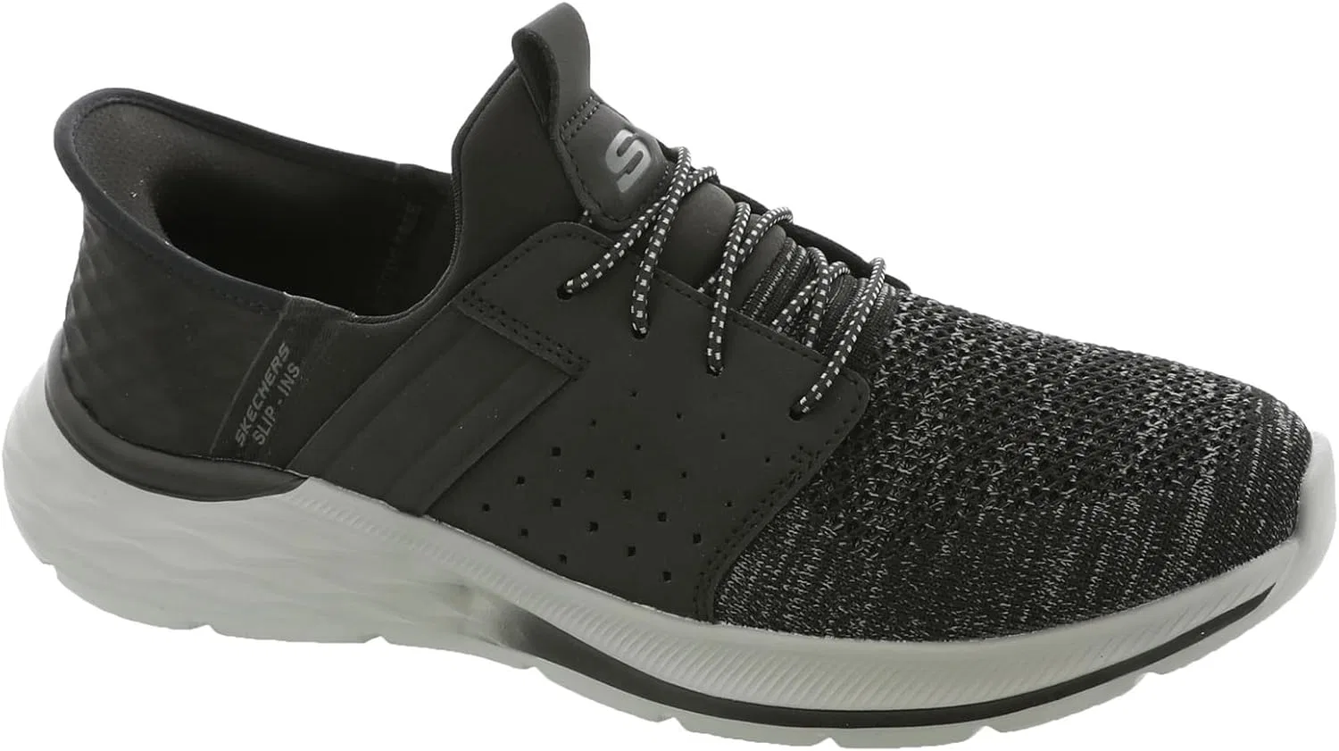 Туфли Skechers Garner Newick 210803 Men's Shoes, Black Textile Synthetic — фото 3