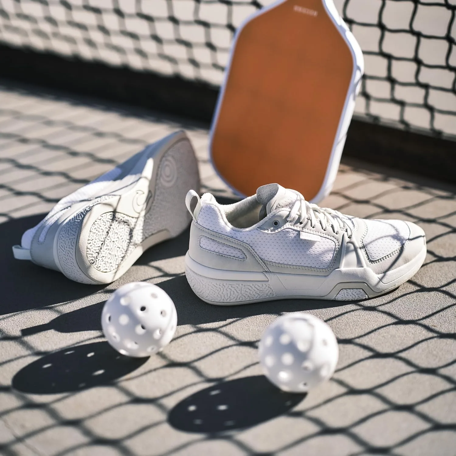 Кроссовки OLUKAI Anau Herren Court, Schuhe fur Tennis & Pickleball, Alltagskleidung, Komfort und Unterstutzung, светло-белый — фото 3