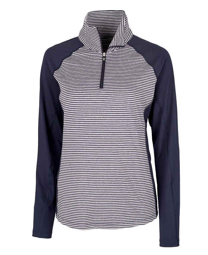 

Эластичная женская верхняя куртка с полумолнией в тональную полоску Forge Cutter & Buck, цвет Liberty navy