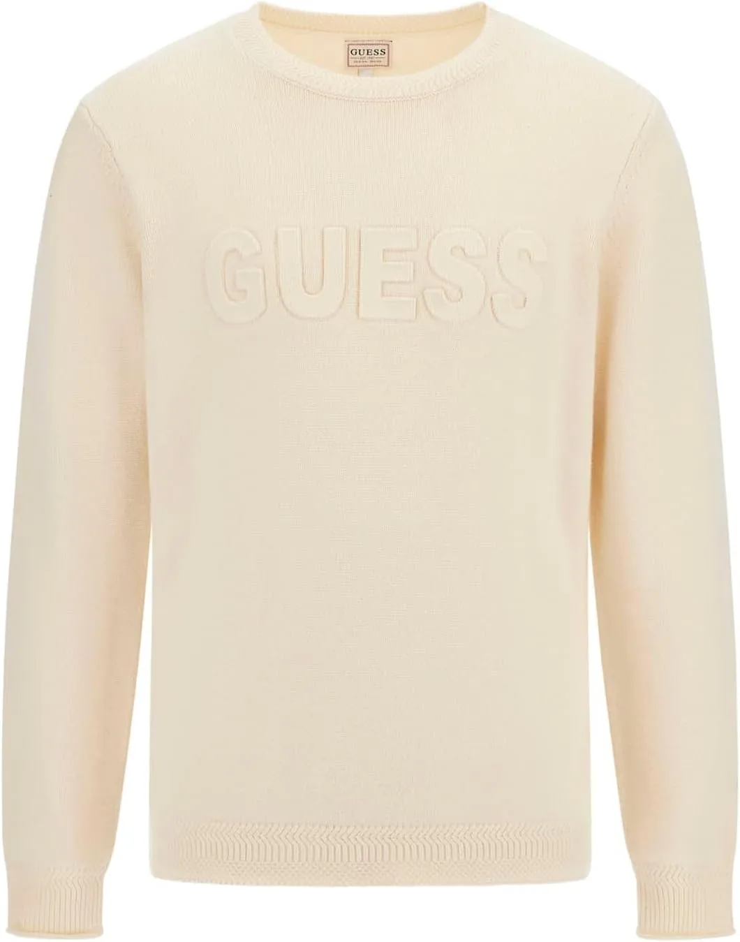 

GUESS мужской свитер с длинным рукавом и 3D логотипом