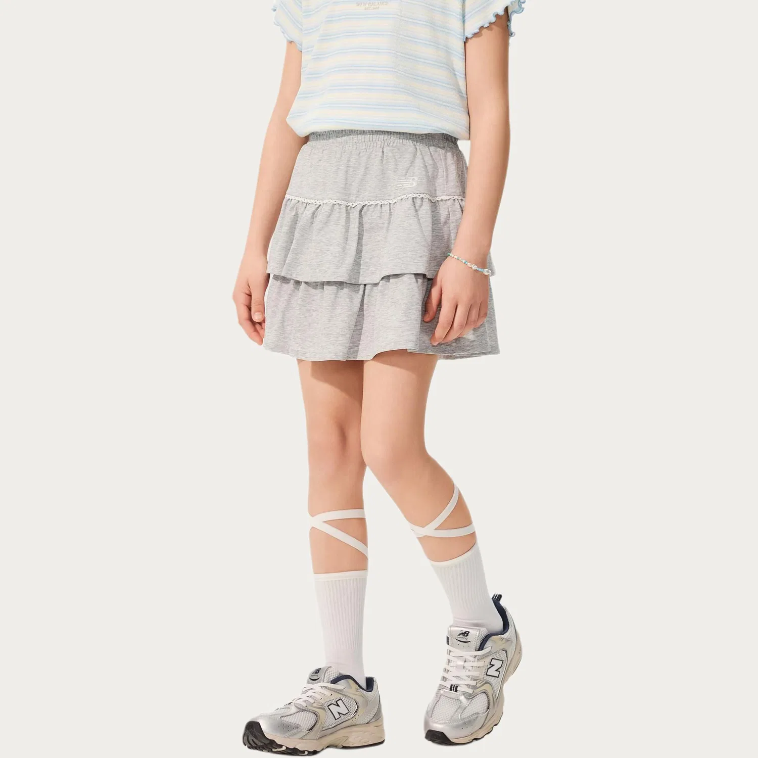Юбка New Balance Kids Skirts Moderate Heather Gray — фото 4