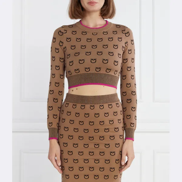 

Укороченный свитер Pinko, коричневый