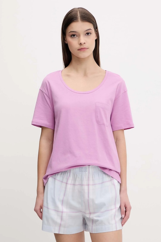 

Хлопковая пижамная футболка United Colors Of Benetton, фиолетовый