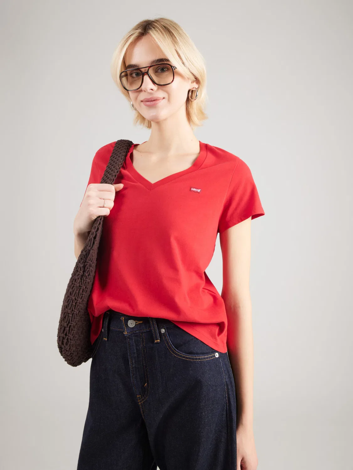 Футболка 'The Perfect V-Neck' Levi'S , Red — фото 3