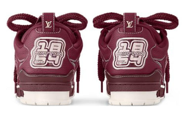 Кроссовки skate sneakers 'burgundy' Louis Vuitton, бургундия — фото 4