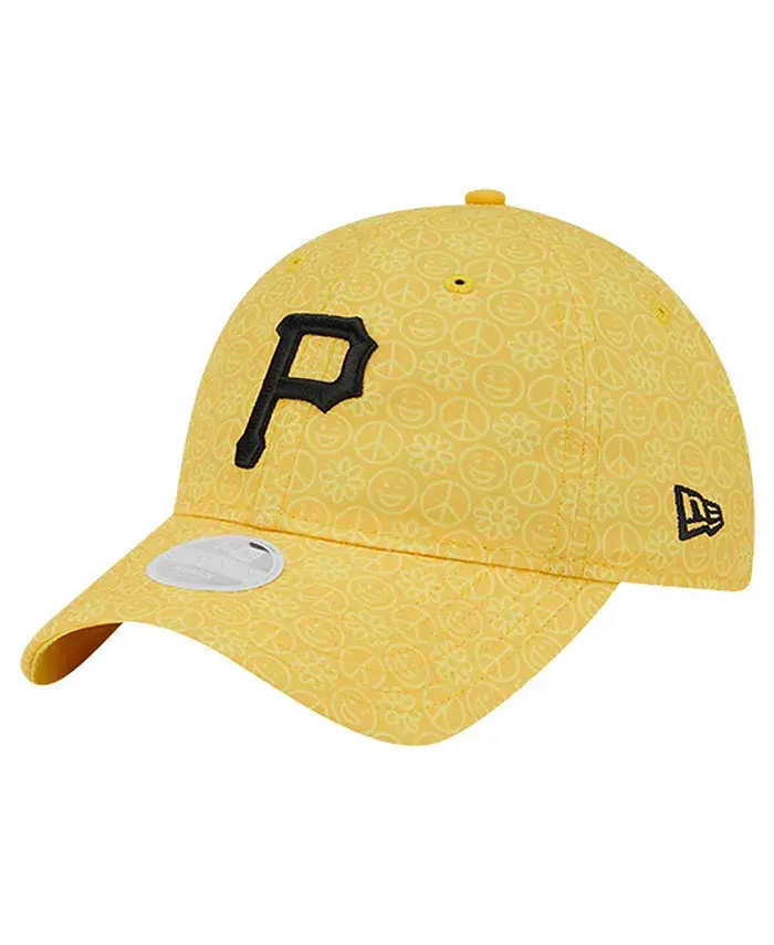 

Женская и мужская золотая регулируемая кепка Pittsburgh Pirates Don't Worry 9TWENTY New Era