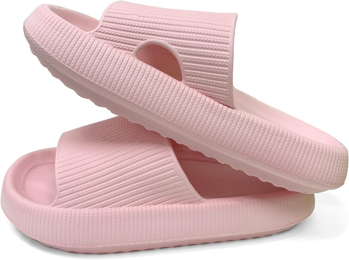 

Женские и мужские шлепанцы Ohiatn Cloud, домашние, для душа, с мягкой подушечкой, удобные, амортизирующие, для восстановления, с толстой подошвой, противоскользящие, быстро сохнущие, подушки, Шлепацы, розовый