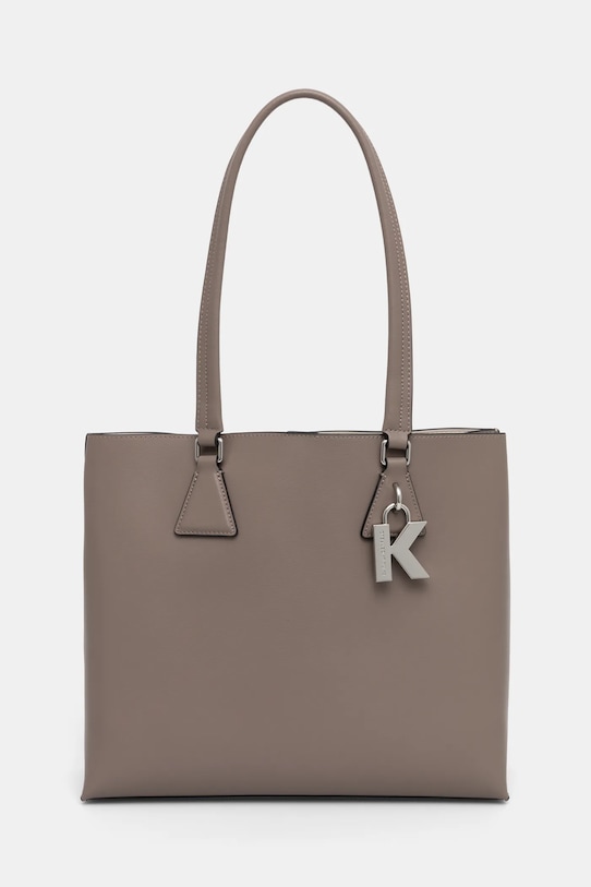 

Кожаная сумка Karl Lagerfeld, серый