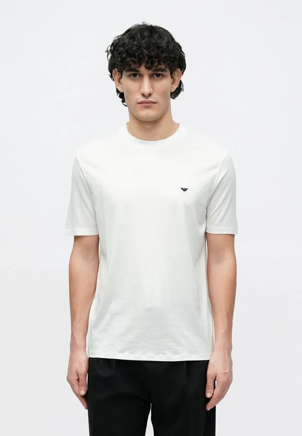 Простая футболка Emporio Armani, Off White — фото 3