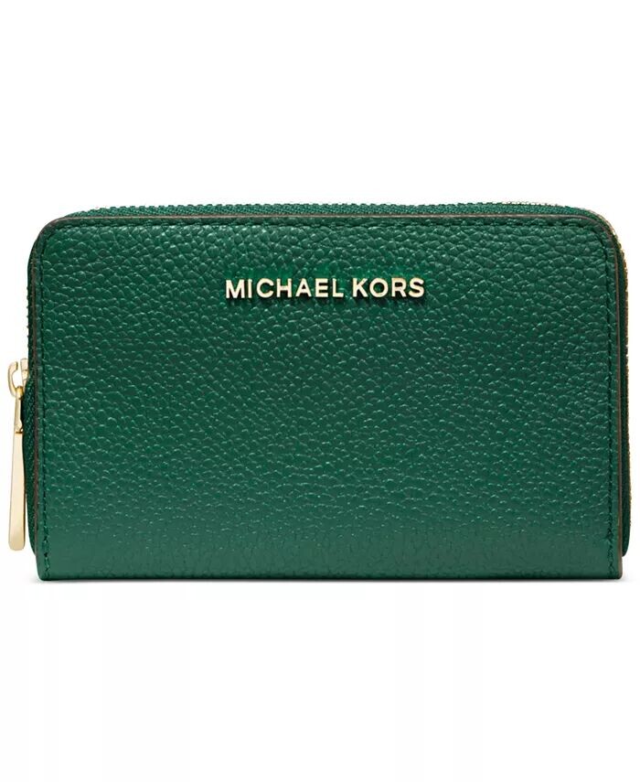 

Маленький футляр для визиток Jet Set на молнии Michael Kors, зеленый