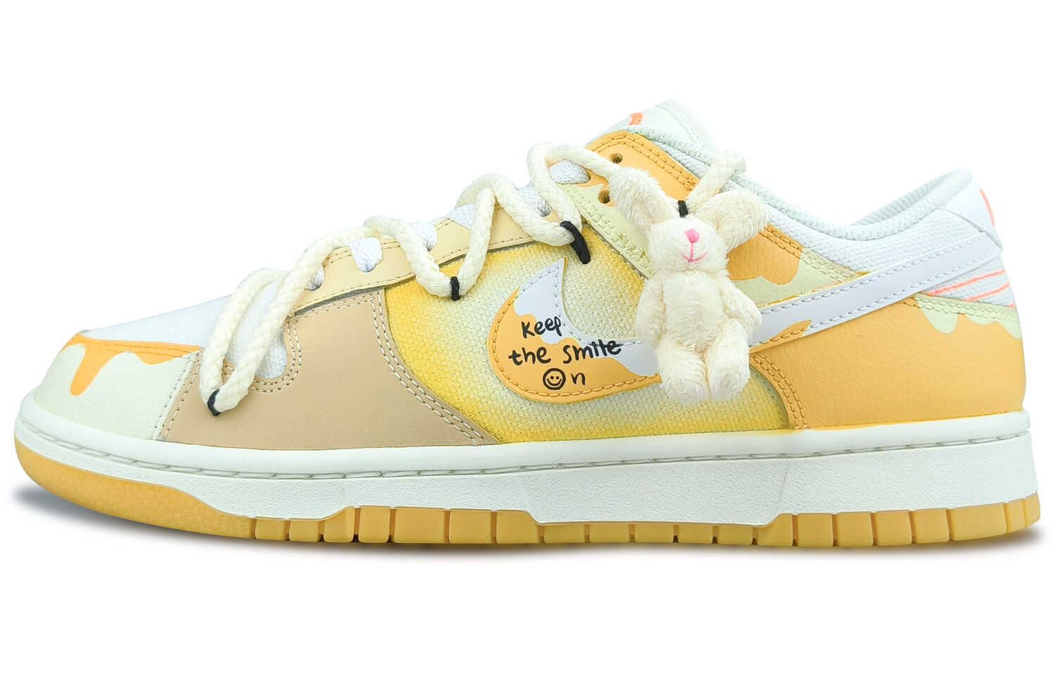 

Кроссовки Nike Dunk Skateboarding Shoes Unisex Low-top White/yellow/black, белый/желтый