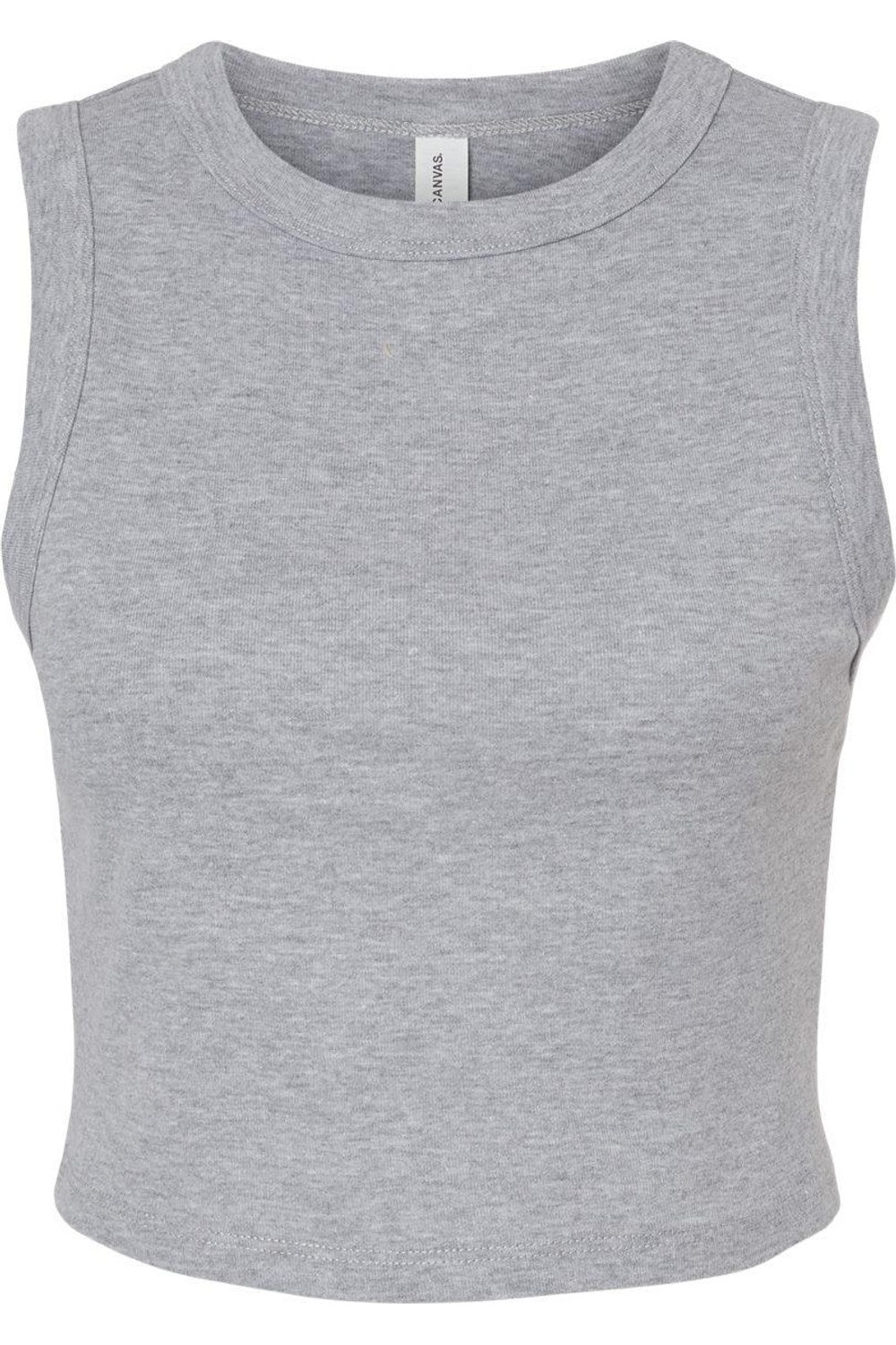 

Женская майка BELLA + CANVAS Micro Rib Muscle Crop, цвет athletic heather