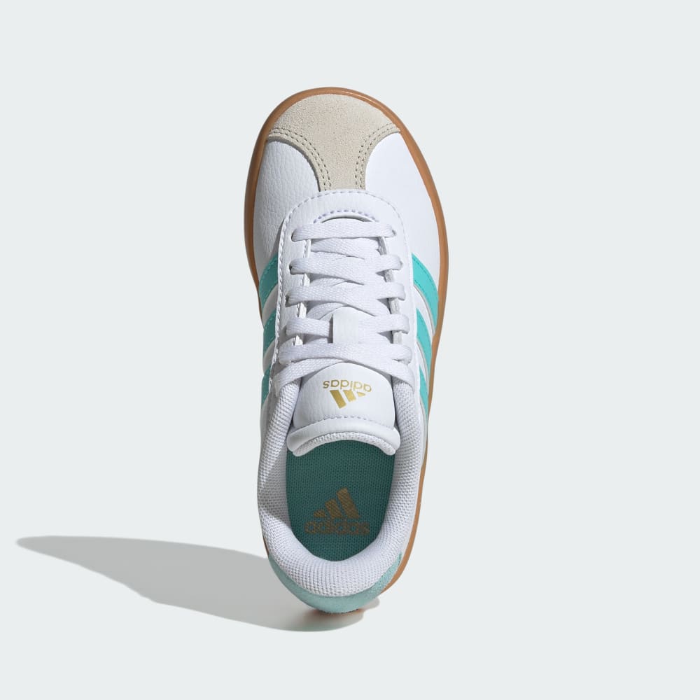 Кроссовки Adidas VL Court 3.0 Shoes Kids, цвет Cloud White/Flash Aqua/Alumina — фото 2