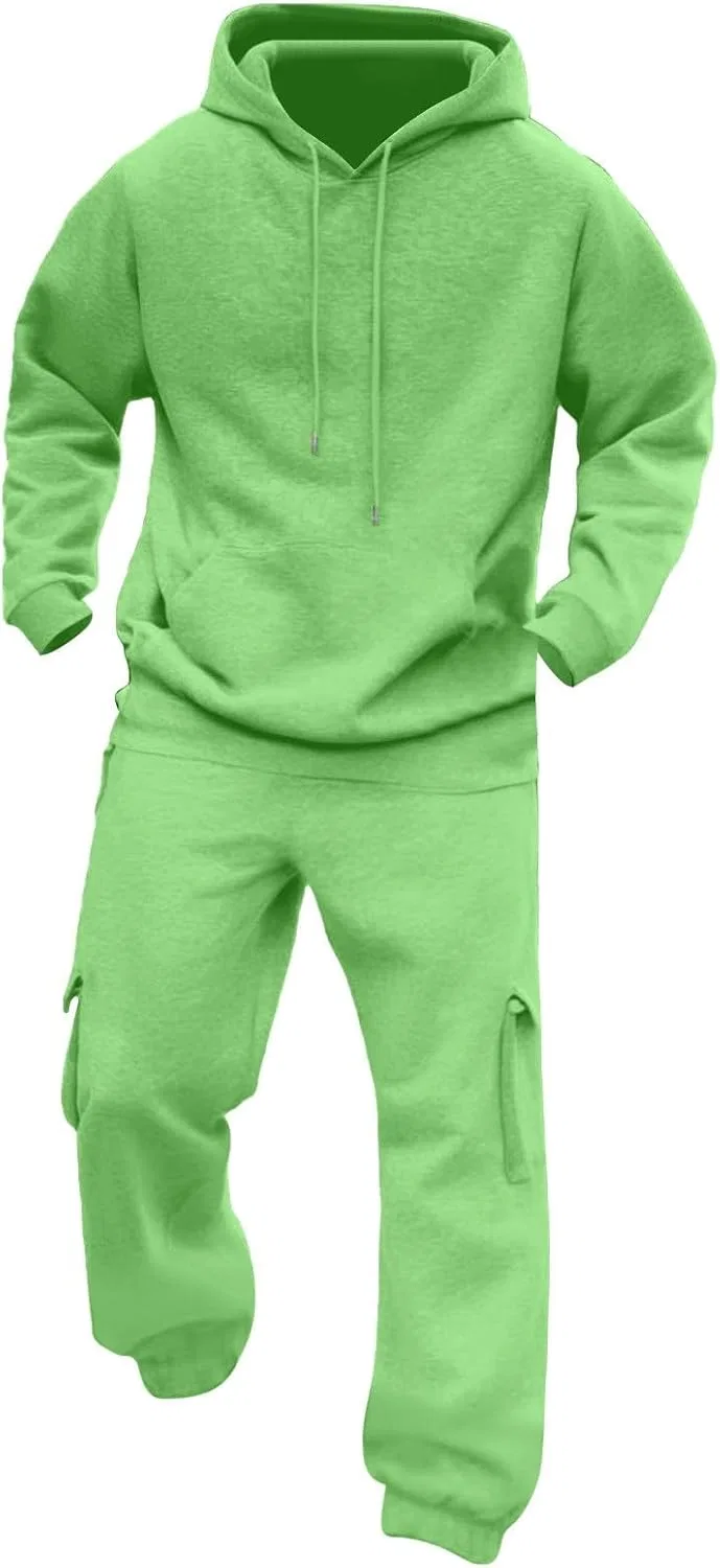 Спортивный костюм мужской, дышащий хлопок и полиэстер, Light Green — фото 4